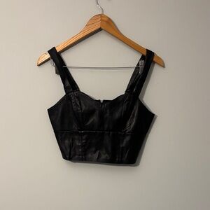 Source Unknown Elegant Black Crop Top